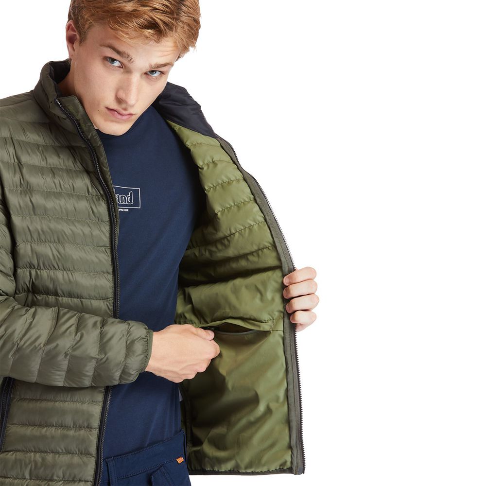Chaquetas Timberland Hombre Axis Peak Packable Verde Oliva - Chile SQT-178539